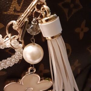 Pearls. Keychain or purse charm